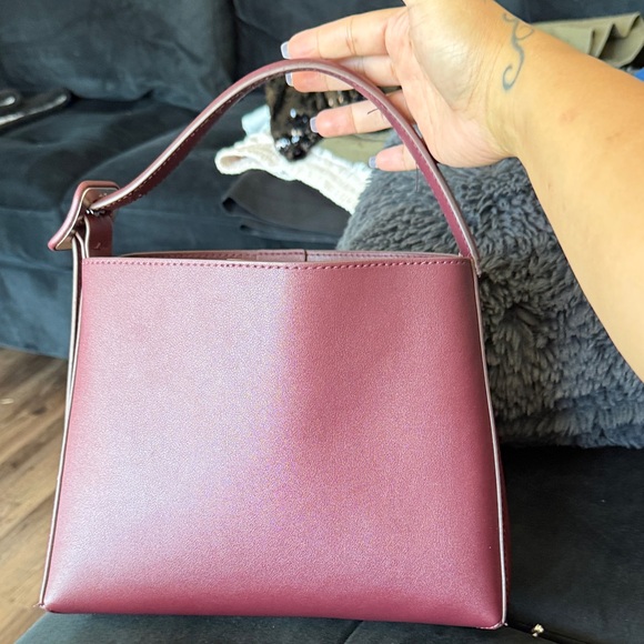 Mango Deep Red Shoulder Bag - Picture 1 of 8